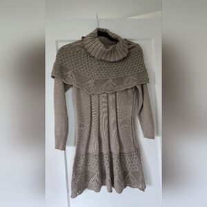 Chic Taupe Cowl Neck Sweater